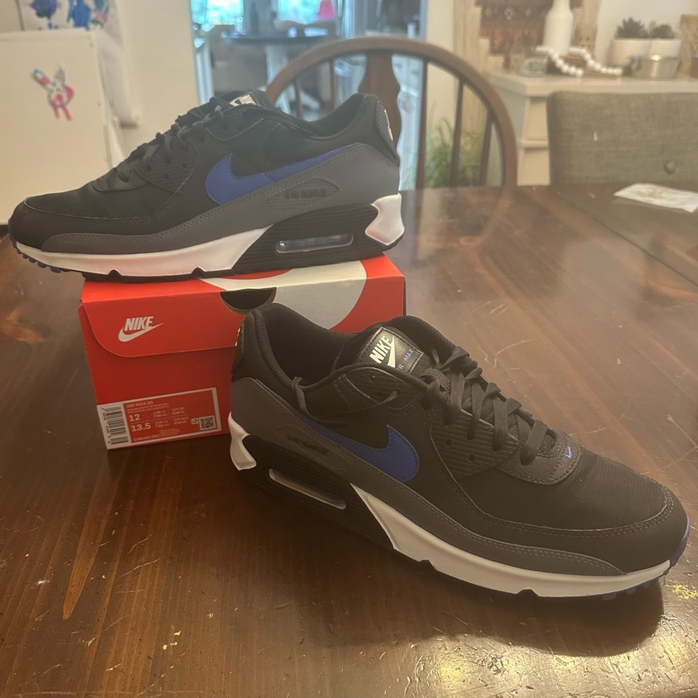 Air Max 90 Iron Grey/White-Dark Smoke Grey Blue Check Listed for $330 on StockX